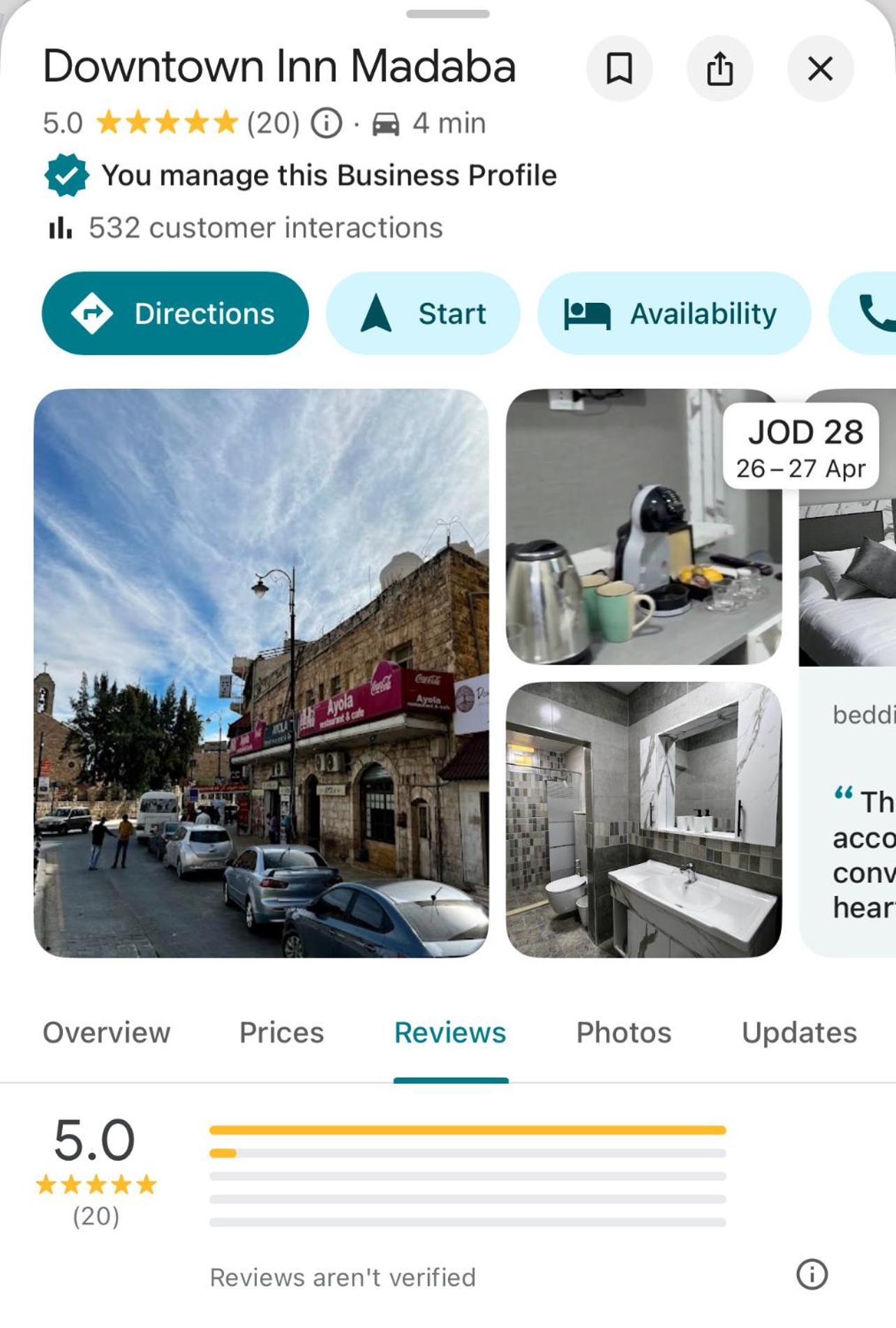 Downtown Inn Madaba Kültér fotó